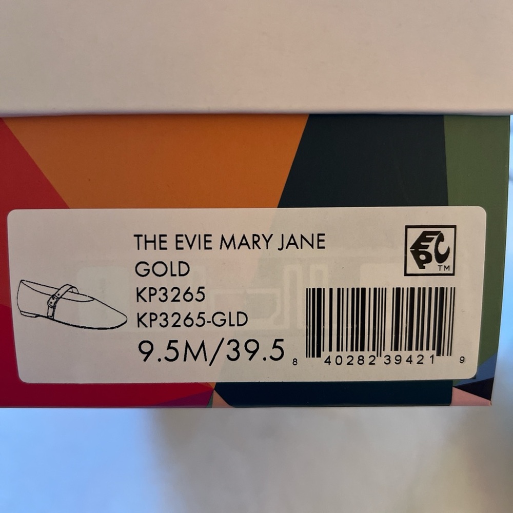 Katy Perry 9.5 Women's Evie Mary Jane Flat Gold NIB Fashion Casual Work School - Picture 7 of 8